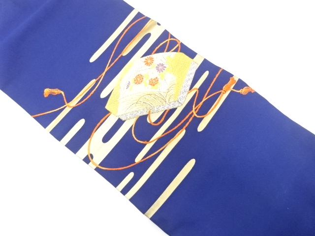 JAPANESE KIMONO / ANTIQUE NAGOYA OBI / SILK / WOVEN EGASUMI PATTERN